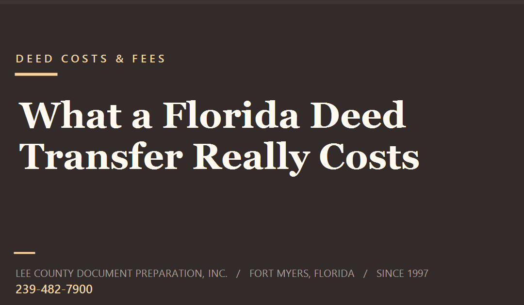 Florida Documentary Stamp Tax on Deeds: What a Deed Transfer Really Costs in Lee County