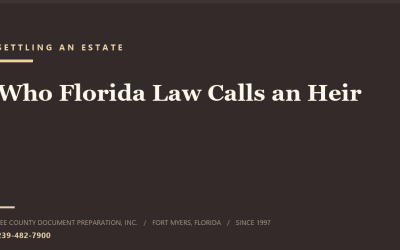 Affidavit of Heirs in Florida: What It Is and Who Counts as an Heir