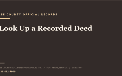 How to Look Up a Deed in Lee County, Florida
