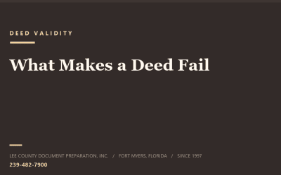 What Voids a Quit Claim Deed in Florida?