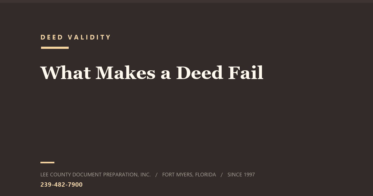 Florida quit claim deed signature page with two witness lines and a notary seal visible on a desk